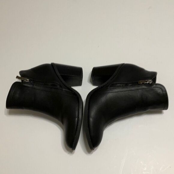 Top Moda Black Faux Leather Ankle Boots, 7 - Picture 14 of 16